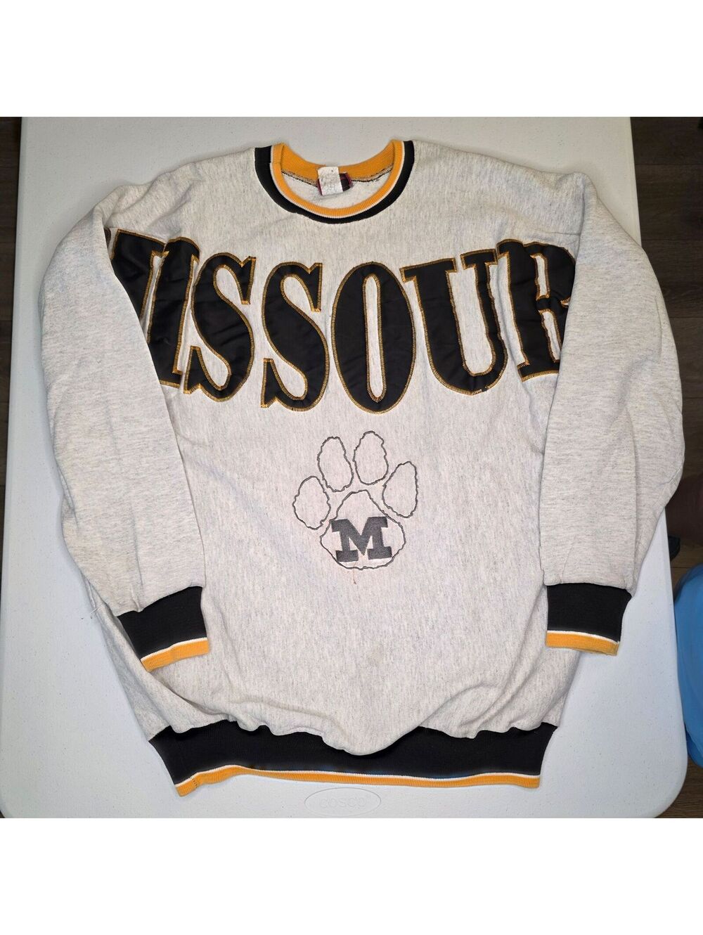 90s NCAA Missouri Tigers Spellout Crewneck